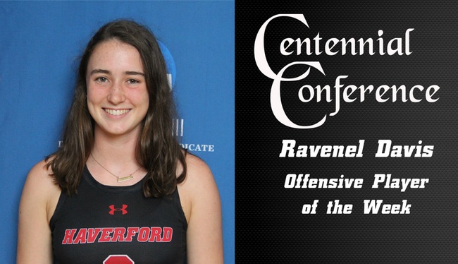 Davis Named Centennial Conference Offensive Player of the Week