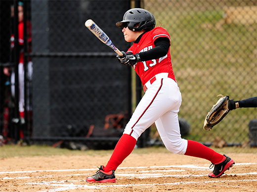 Softball pounds out 9-1 win in 2nd game to earn split with Griffins
